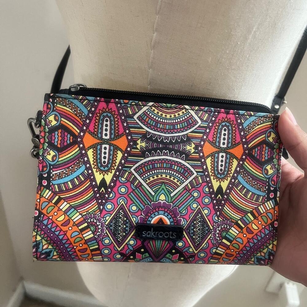 Snakeroots boho multicolored crossbody pursewallet